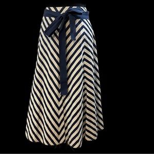 Jones New York Cotton A-Line Midi Skirt